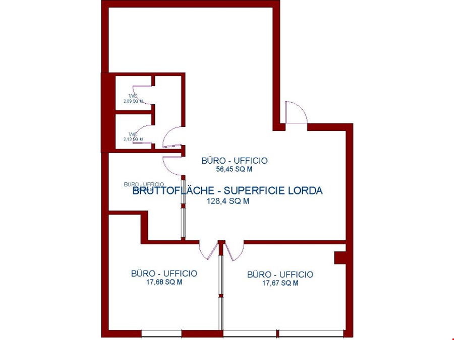Büro mit ca. 95 m² Nettofläche sofort zu verkaufen Büro mit ca. 95 m² Nettofläche sofort zu verkaufen