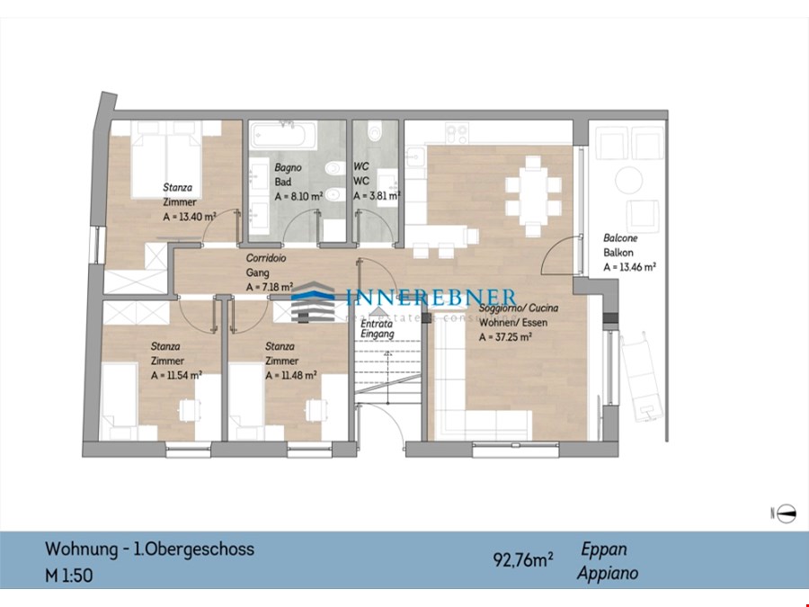 Neu sanierte 4-Zimmerwohnung im Zentrum von Eppan