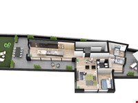 W43- Wunderschöne Penthousewohnung mit zwei Terrassen und Garten 4