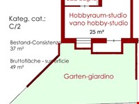 Hobbyraum mit Garten günstig zu verkaufen. 1