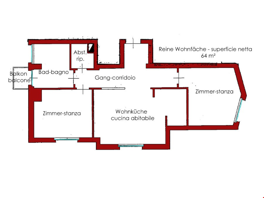 Neuwertige Dreizimmerwohnung mit Garage in Bozen