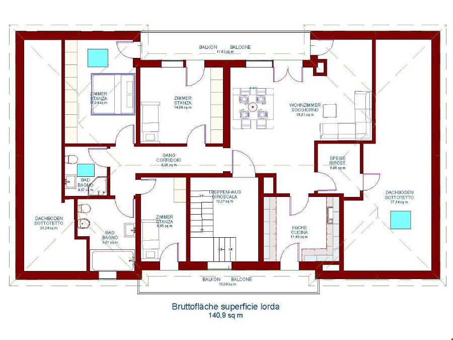 Rustikale 5 Zimmerwohnung im Herzen von Eggen