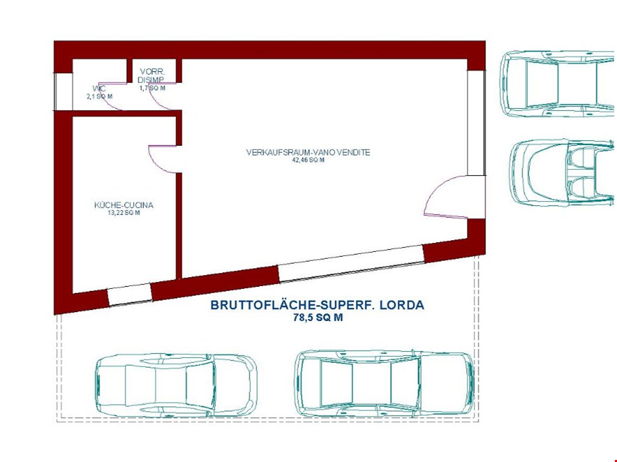 Hervorragend gelegenes Geschäft in Lana zu vermieten