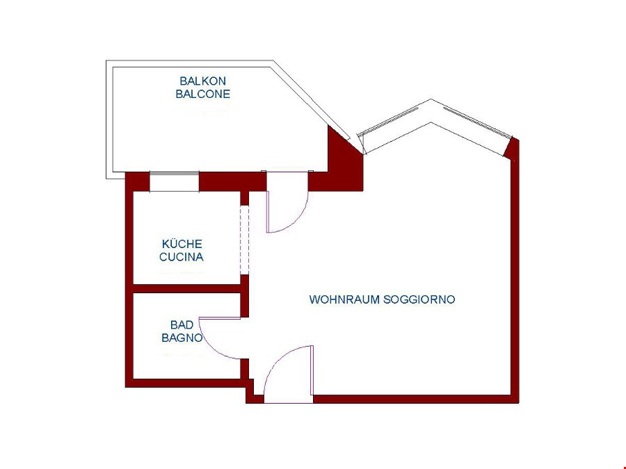 Charmante Einzimmerwohnung in Algund