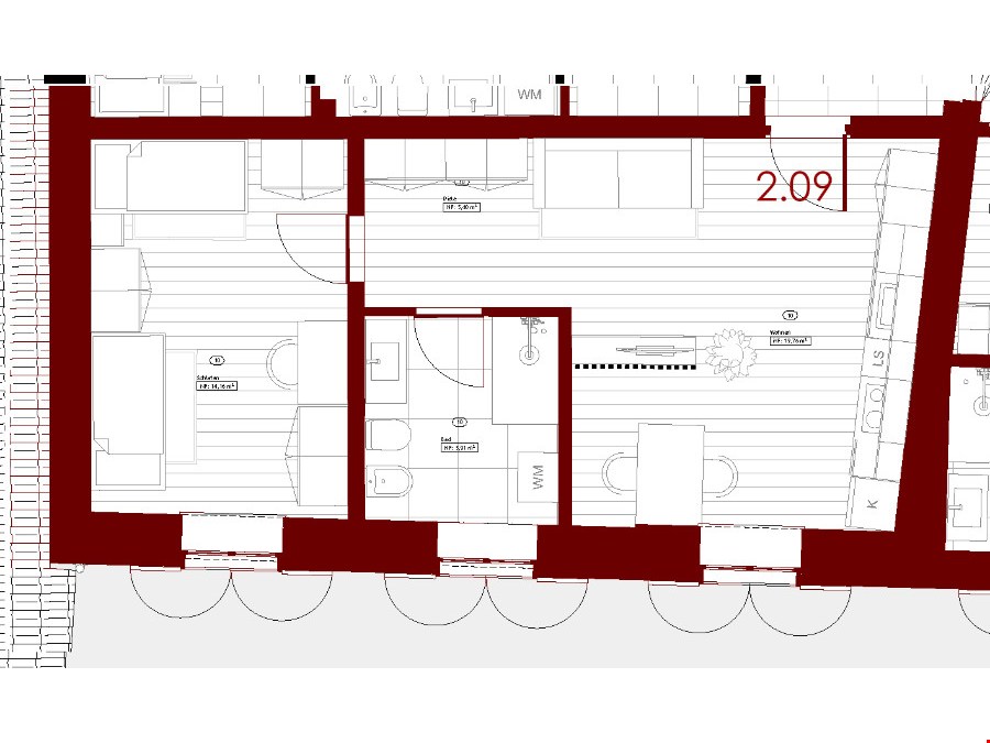 Neuwertige Zweizimmerwohnung zu vermieten