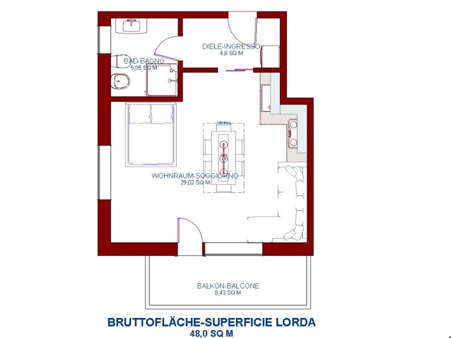 Einzimmerwohnung in traumhafter Panoramalage