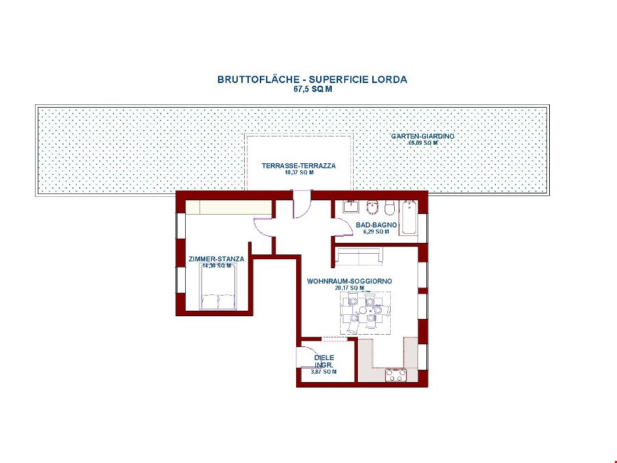 Zweizimmerwohnung mit Potential in Blumau zu verkaufen