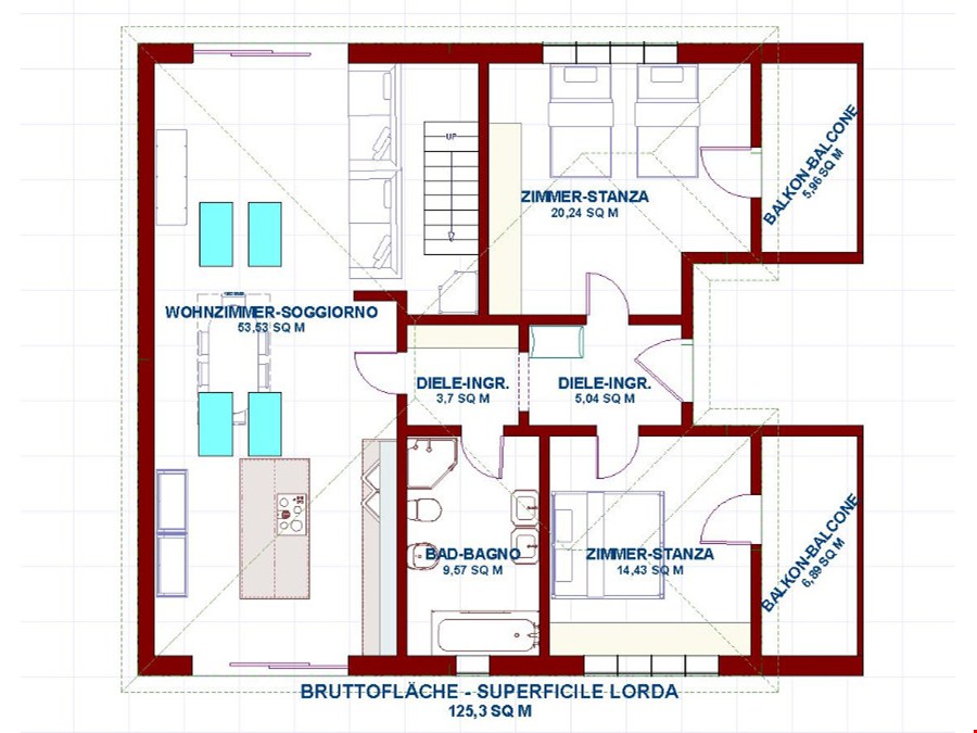 Exklusive Dachgeschosswohnung im Herzen von Lana