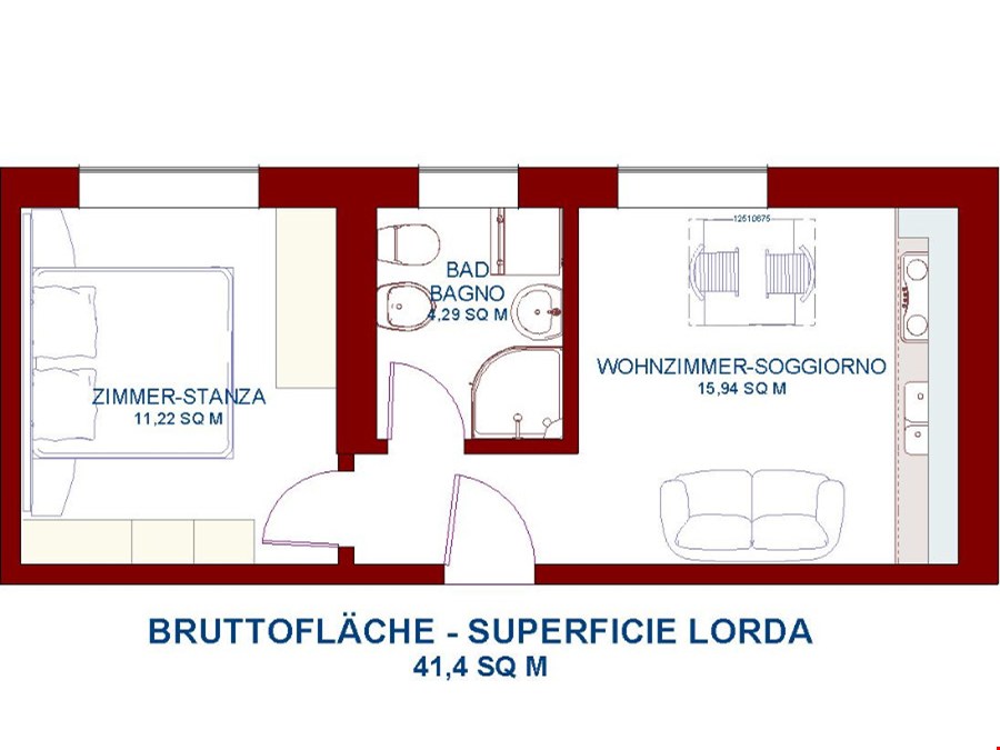 Zweizimmerwohnung im Erdgeschoss in bester Wohnlage