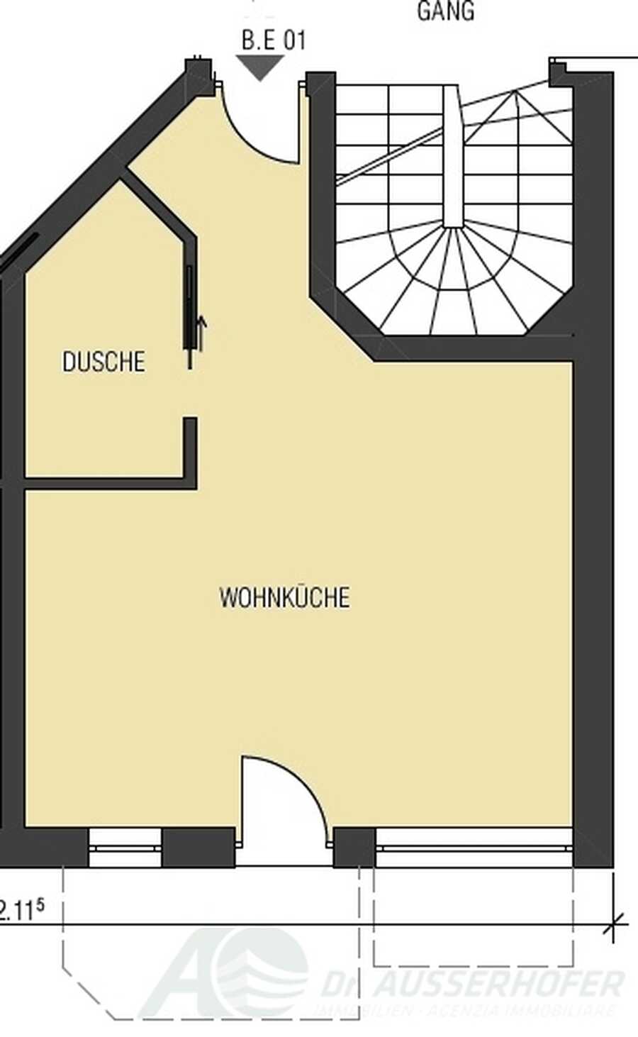 Ideal als Geldanlage: vermietete Einzimmerwohnung im Erdgeschoss am Or 4