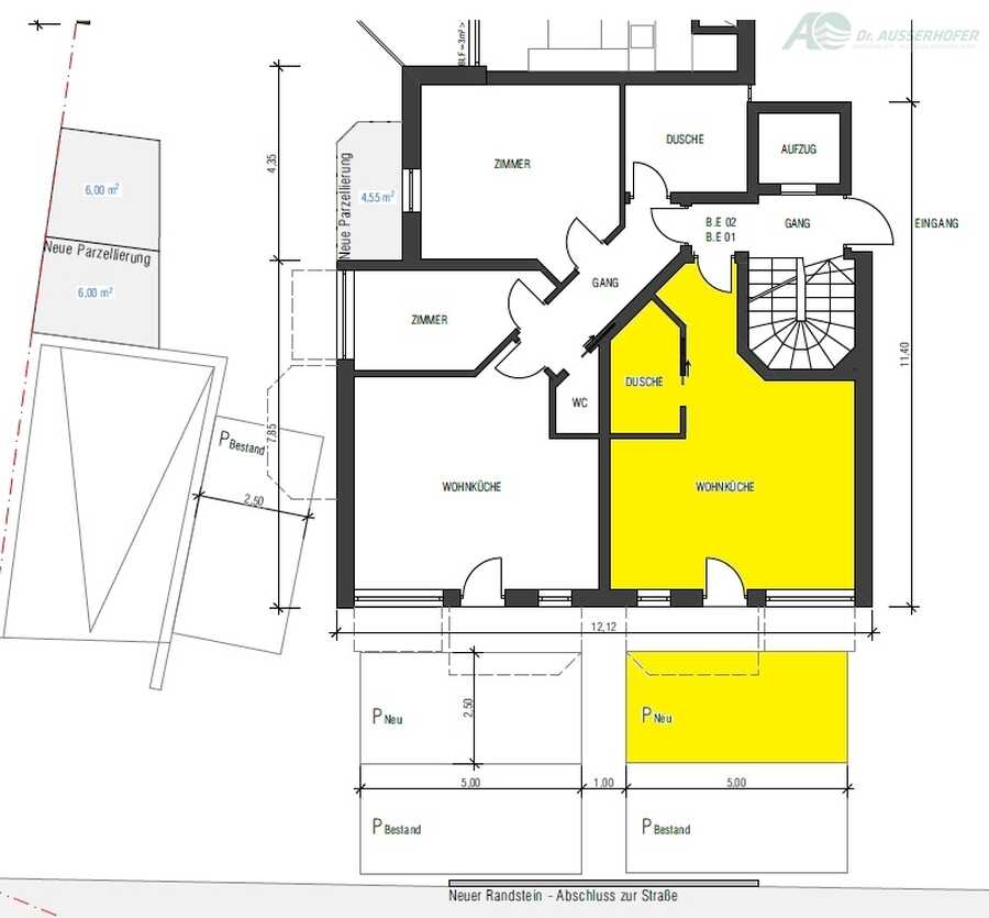 Ideal als Geldanlage: vermietete Einzimmerwohnung im Erdgeschoss am Or 5