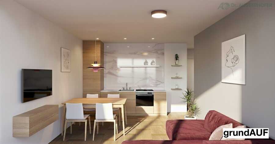 Dreizimmerwohnung im letzten Stock mit freiem Blick in zentraler Lage 