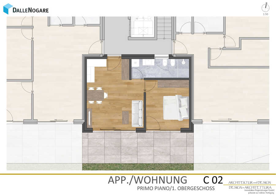 Helle 2-Zimmer-Gartenwohnung mit großen Fensterfronten und Südausric 3