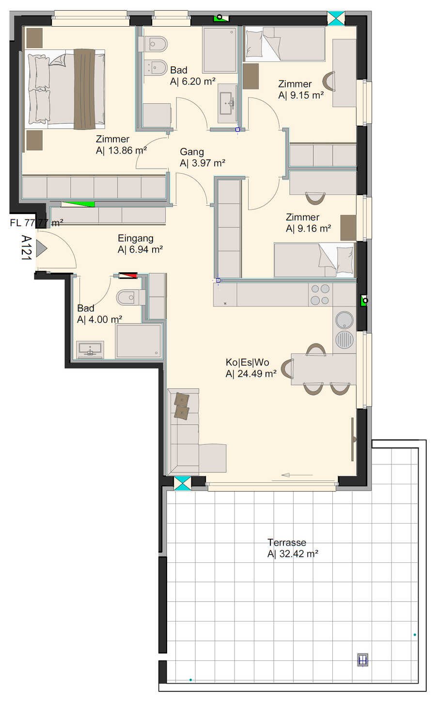 Penthouse – 4-Zimmer-Terrassenwohnung in Prad am Stilfserjoch 6