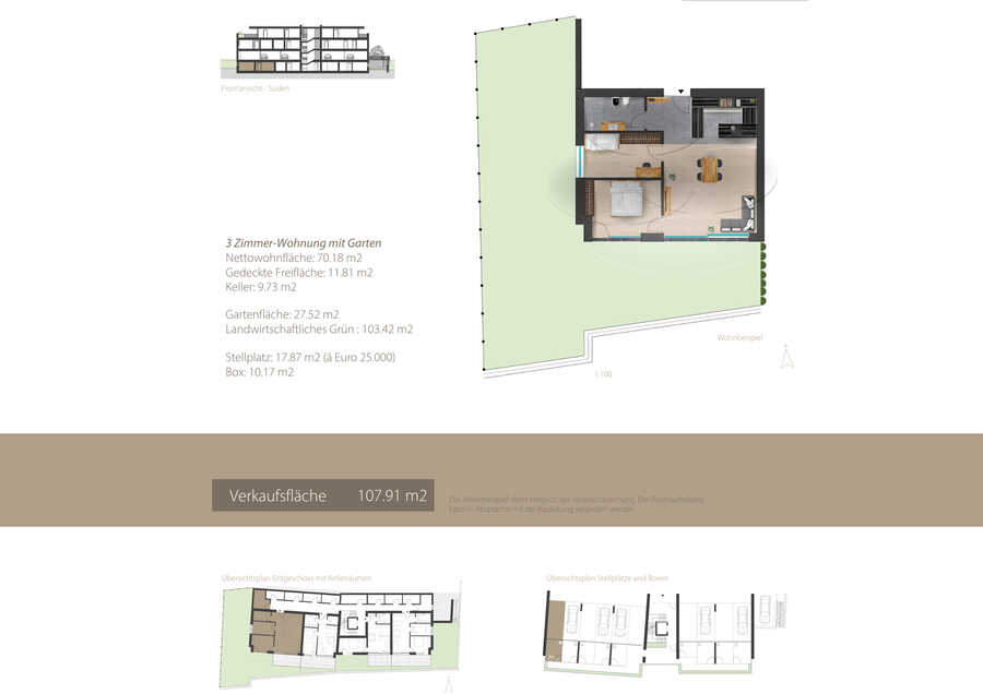 Wunderschöne Dreizimmergartenwohnung mit Eckgarten Südwest - provisi 2