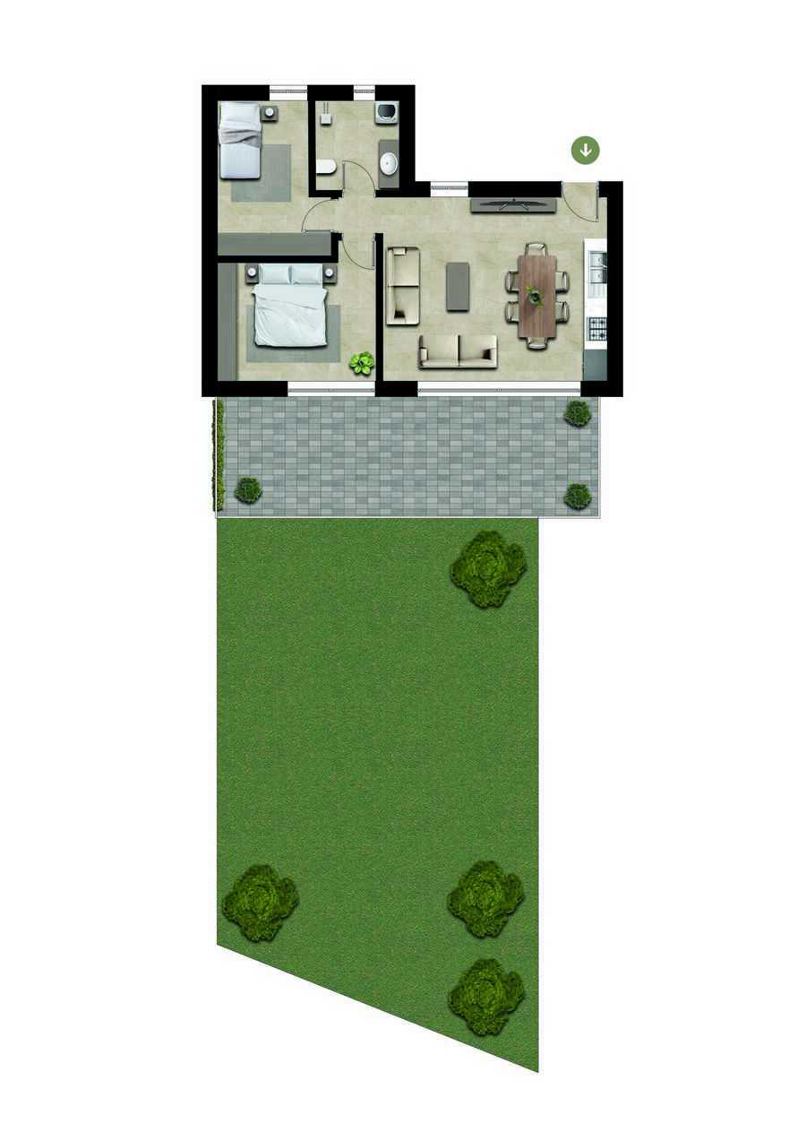 Exklusive 3-Zimmer-Gartenwohnung mit Ortlerblick in Mals - exklusiv un 2