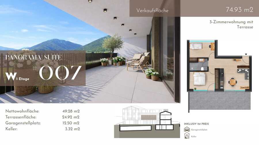 Exklusive 3-Zimmer-Terrassenwohnung mit Ortlerblick in Mals - exklusiv 5