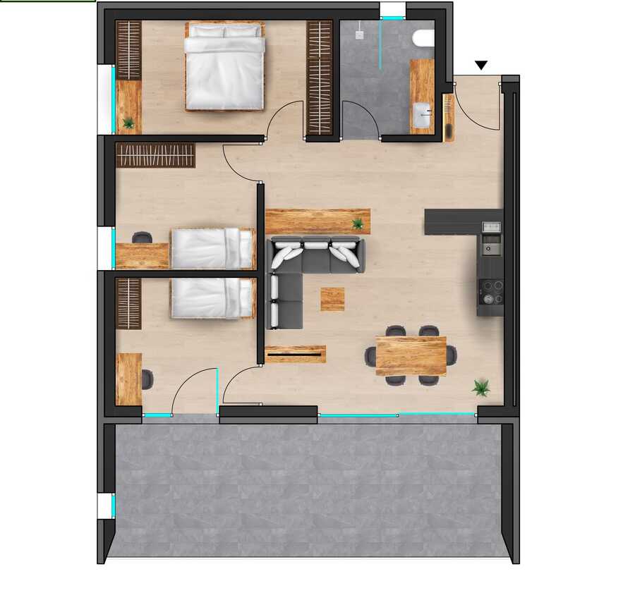 Exklusive 4-Zimmerwohnung mit großzügiger Terrasse und Gartenbezug i 2