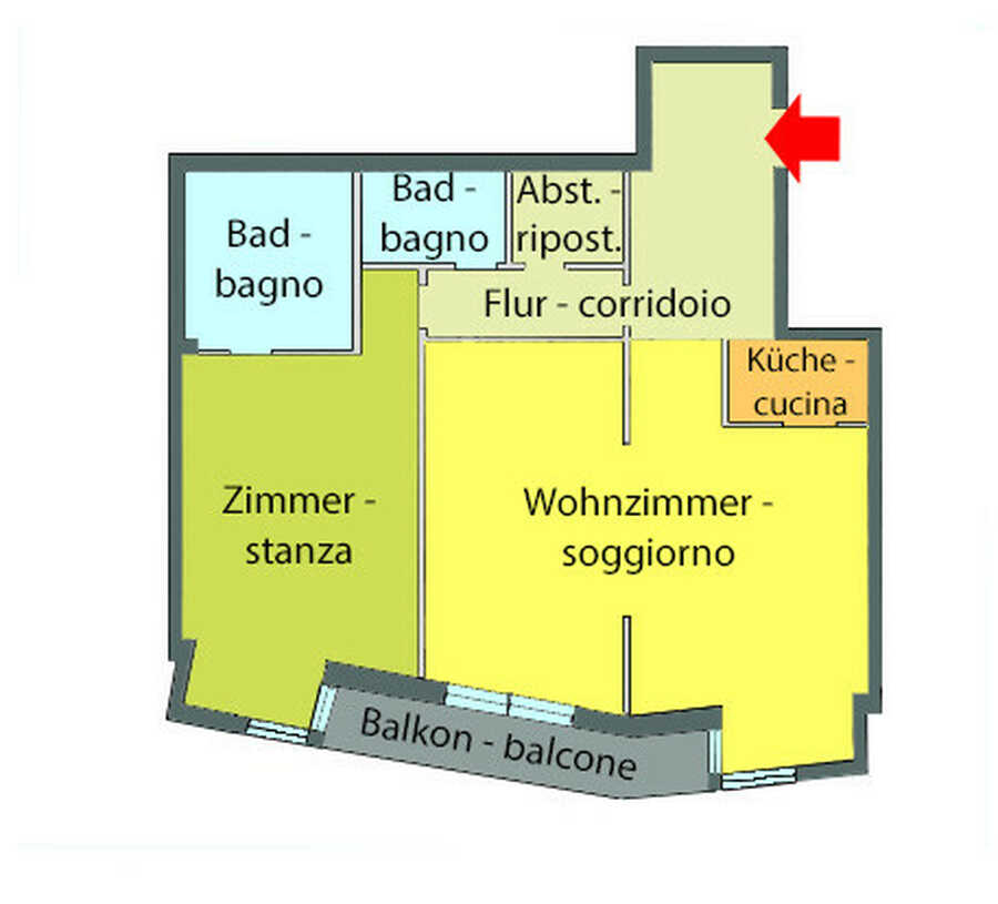 Große Zweizimmerwohnung im Zentrum von Bozen 2