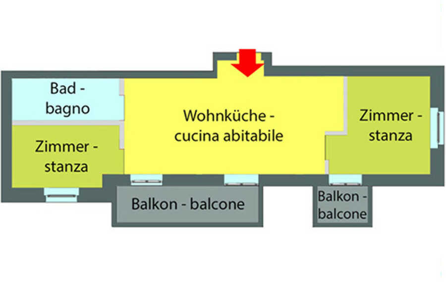 Zentrumsnahe Dreizimmerwohnung