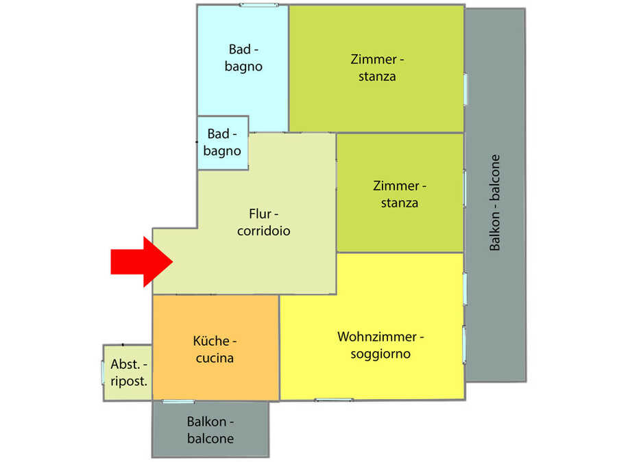 Geräumige Vierzimmerwohnung mit 2 Balkonen 5