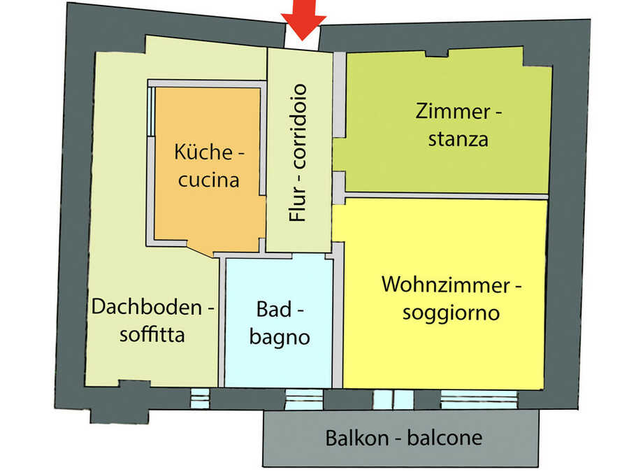 Sanierungsbedürftige Mansardenwohnung in der Altstadt mit Balkon 5
