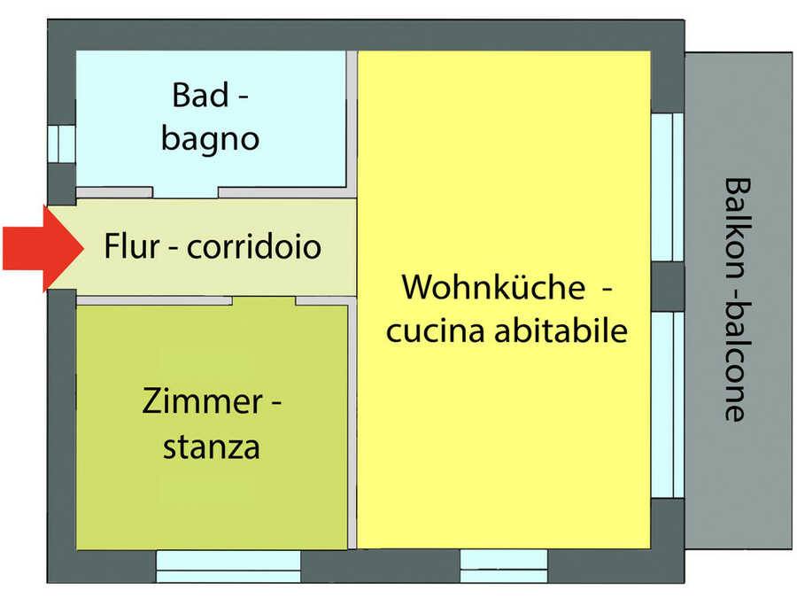 Schöne Zweizimmerwohnung mit Balkon 2