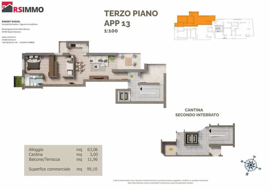 Dreizimmer-Neubauwohnung mit Terrasse und Balkonen 2
